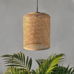 Handcraft Designer Home Handmade Luminaria Bambu <b>Bamboo</b> Lamp <b>Shade</b> Rattan Pendant <b>Light</b> for Bedroom - Product Image 1