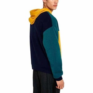 Customized <b>Men</b> Heavyweight 100% Cotton Color Block Blank <b>Pullover</b> Patch Hoodies - Product Image 5
