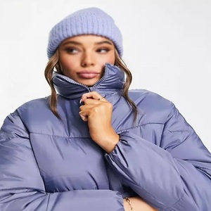 Chaqueta acolchada de invierno de talla grande para mujer, estilo de cremallera de Color sólido, piel de oveja transpirable, precio al por mayor, ropa cómoda - Product Image 5