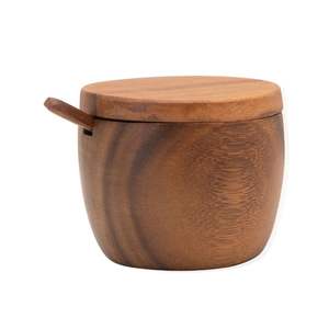 Nouvelle Collection 2025 Produit Sucrier en Bois Fait Main avec Cuillère Conception Admirable Forme et Taille Personnalisées Salière - Product Image 2