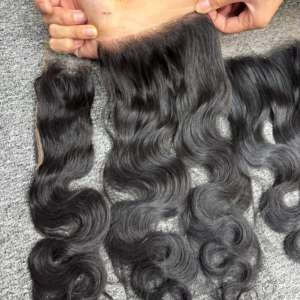 Meilleure vente 100% Extensions de cheveux humains vietnamiens Body Wavy HD Lace Closure 2x6, 5x5 Genius HD Lace Frontal & Closure Wigs - Product Image 4