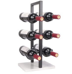 Soporte para niquelado botella de vino, estante de exhibición, decoración de encimera, estantes para vino para decoración de mesa, diseño personalizado, estante de vino de Metal - Product Image 5