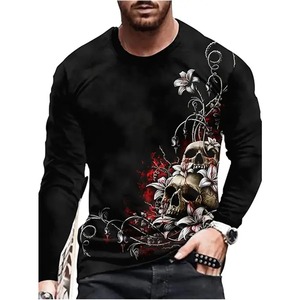 Camiseta de Manga Larga para Hombre al por Mayor, de Alta Calidad, Tela de Poliéster, Cuello Redondo, Ropa Deportiva Casual, Logotipo Personalizado - Product Image 2