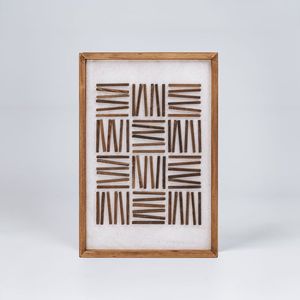 Rectangular Shadow Box with Rope Abstract Wall <b>Decor</b> Modern Geometric Design for Living Room Bedroom and Office - Product Image 3