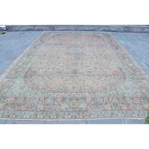 Turkish Oversize Rug 12.9x19.3 ft (392x588 cm), <b>Brown</b> Abstract Vintage Rug - Product Image 1