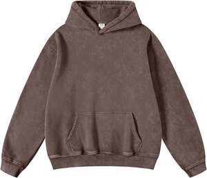 Sudadera con capucha extragrande de algodón 100% de alta calidad con estampado de logotipo personalizado, ropa de calle ajustada para hombre y mujer para invierno - Product Image 2
