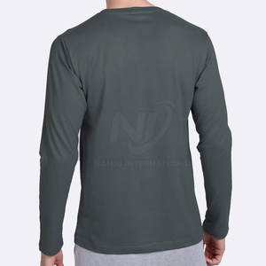 Últimas camisetas de manga larga de moda con logotipo personalizado de contraste Ropa de calle 100% Material de algodón Nuevo diseño - Product Image 3