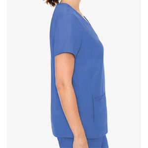 OEM Haute exigé double poche col en V gommage haut médical hôpital uniforme haut fabricant hommes femmes médical hôpital gommage - Product Image 2