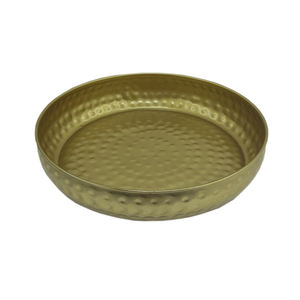 Assiettes de service en métal doré de luxe de meilleure qualité pour restaurant et maison décoratives personnalisées - Product Image 4