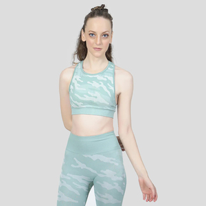 Sujetador deportivo transpirable de alto soporte con espalda cruzada y cuello en V para mujer |   Sujetador Deportivo de Yoga Personalizado con Logotipo Frontal |   Spandex/Algodón OEM/ODM - Product Image 1