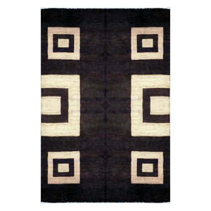 Tapis de Peshawar et de Khotan noué à la main, unique en son genre, 9'0 x 6'2 Pes_Kho_334 - Product Image 1