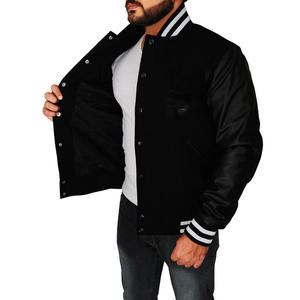 Patchs chenille personnalisés veste universitaire extérieur hiver hommes Vintage Street Wear collège Letterman Baseball veste universitaire pour homme - Product Image 3