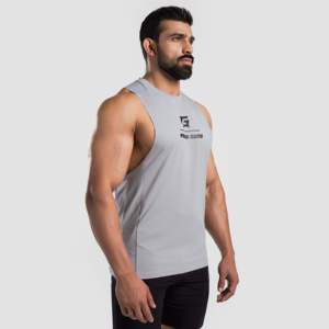เสื้อกล้ามผู้ชายสีเทาอ่อนพร้อมแขนเสื้อแบบยกขึ้น - Product Image 1