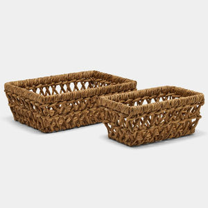 Panier de présentation pour bijoux en jacinthe d'eau, plusieurs tailles, paniers pour organiseur de coiffeuse/bureau - Product Image 2