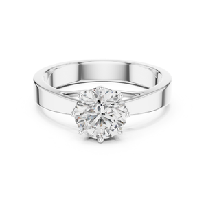 Elegante anillo de diamantes de forma redonda elegante IGI certificado laboratorio cultivado diamante al por mayor compromiso boda joyería compradores - Product Image 1