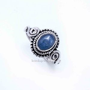 Anillo Hecho a Mano de Plata de Ley 925 Más Vendido, Piedra Preciosa de Lapislázuli Natural con Corte Ovalado, Engaste de Bisel, Clásico para Bodas y Aniversarios - Product Image 1