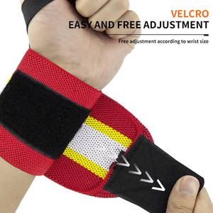 Custom Logo <b>Gym</b> <b>Wrist</b> <b>Wraps</b> for Heavy Duty Powerlifting Workout Adjustment Breathable - Product Image 5