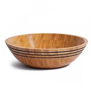 Vaisselle naturelle mélangeant une salade de fruits de service grand bol en bambou personnalisé rond de 10 pouces avec des prix bon marché - Product Image 2