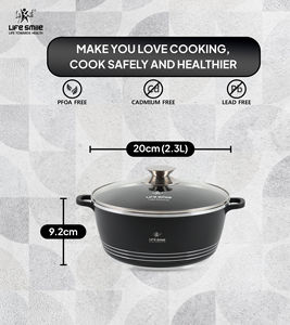 Casserole de cuisson grande capacité avec revêtement antiadhésif et base multicouche - Product Image 2