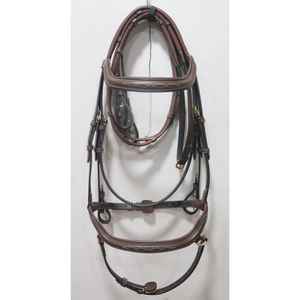 Custom Logo Brown Leather Horse Bridle with Crown <b>Stitching</b> Durable Equestrian Riding Equipment Best Price Horse <b>Products</b> - Product Image 4