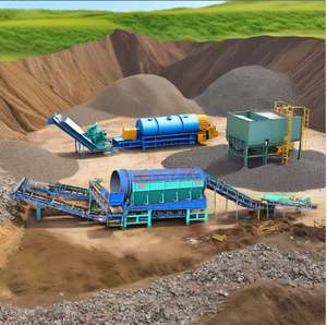 Línea de Separación de Residuos Sólidos Urbanos (RSU) de Alta Velocidad para Tratamiento de Residuos, Acero Dulce, Motorreductor de 160 Kw y 600 kg, Rodamiento, 1 Año de Garantía, Probado - Product Image 1