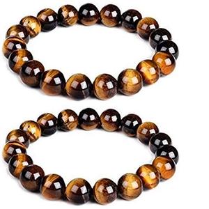 Gorgeous Natural Yellow Tiger Eye <b>Crystal</b> <b>Bracelet</b> <b>Healing</b> Semi-Precious Stone Beaded Stretch Accessory - Product Image 4