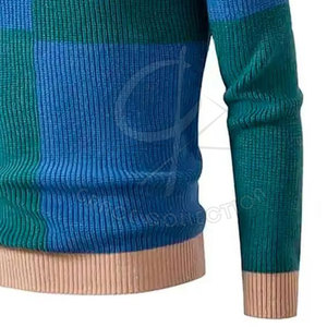 Suéter de cuello redondo para hombre de moda multicolor para estilo de patrón personalizado Jersey de punto elegante para aspecto de invierno - Product Image 6