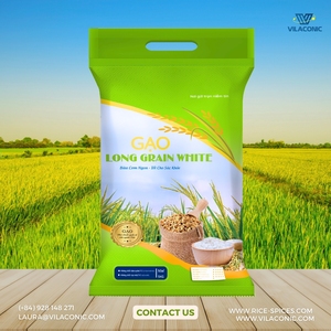 Arroz blanco de grano largo de origen vietnamita de alta calidad 5% 25% 100% Patrón redondo de textura dura seca rota Basmati + 84928148271 - Product Image 1