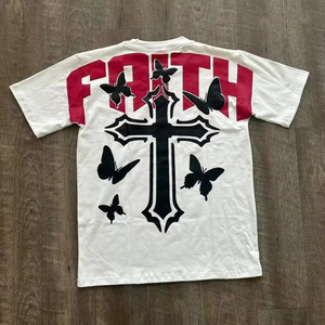 Camiseta estampada de verano de algodón 100% de alta calidad, camisetas para hombre, Camiseta deportiva de algodón Premium para hombre - Product Image 3