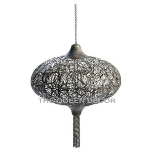Handmade Iron Metal Round Shape Grey Finish Moroccan <b>Chandeliers</b> Lamp Modern Fancy Fixture Customized Wall Hanging - Product Image 1