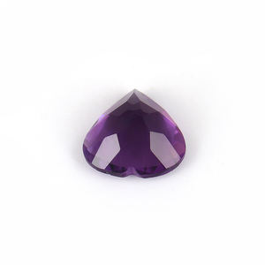 Améthyste violette certifiée pierre précieuse en vrac 6MM forme de coeur coupe à facettes naturelle du fabricant pour la fabrication de bijoux - Product Image 2