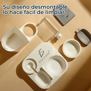 Distributeur automatique 2-en-1 en acier inoxydable pour animaux de compagnie, 4L, portable, pour eau et nourriture, avec source de charge, gamelles et mangeoires pour chiens - Product Image 4