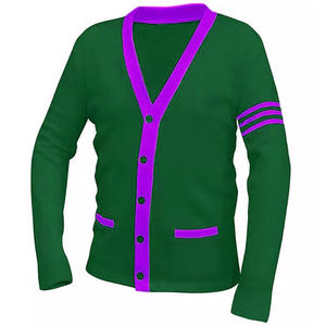 2026 Style hiver Cardigan pull avec couleur personnalisée et broderie pull en tricot sororité université collège pull unisexe - Product Image 3