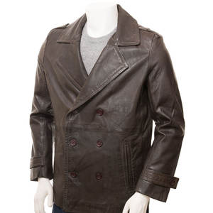 Meilleures ventes Veste d'hiver pour hommes avec fermeture éclair lourde Motif personnalisé Design High Street Style Tissu en cuir à la mode - Product Image 1