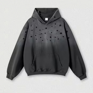 Custom Heavyweight Vintage Acid Wash Hoodie 100% Algodón Desgastado Streetwear Estilo de alta calidad de la moda al por mayor Fabricante - Product Image 3