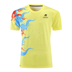 Camiseta de Tenis de Manga Corta Transpirable de Alta Calidad con Diseño Personalizado, Secado Rápido, Último Estilo, 100% Poliéster - Product Image 1