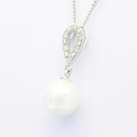 Collier en argent sterling plaqué rhodium sur mesure, bijoux classiques pour mariage et fête, ensemble de perles en cadeau