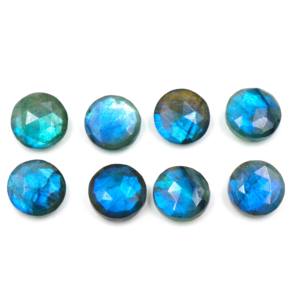 Lot de pierres précieuses rondes en labradorite noire, taille brillante, 13-15 mm, 10 pièces, labradorite naturelle, taille briolette, pour la fabrication de bijoux - Product Image 6