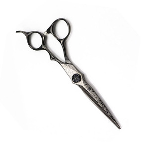 Tijeras de Peluquería de Acero Inoxidable con Mango de Diseño Elegante y Ajustable, con Soporte para Dedos - Product Image 3