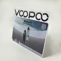 Letrero de mostrador personalizado, simple, de PVC, impermeable, impreso en offset mate de alta resolución para promociones en mostradores de tiendas minoristas