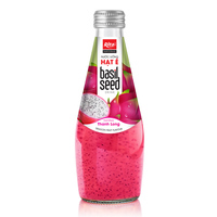 290Ml Glazen Fles Fruit & Groentesap Van De Vietnam Exporteur Op Smaak Gebracht Met Frambozen En Basilicumzaad Voor U!
