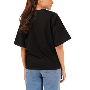 Camiseta de algodón ligera personalizada al por mayor para mujer, camiseta de verano con hombros caídos de gran tamaño para gimnasio, camiseta informal OEM - Product Image 3