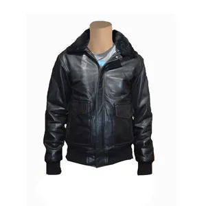 Veste d'hiver douce et épaisse personnalisée pour hommes peau de mouton véritable bouton formel de vache décoration motif léopard Service OEM disponible - Product Image 5