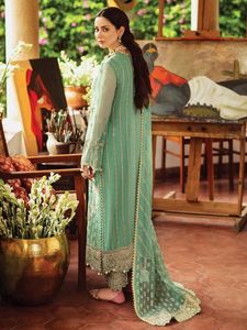 Nuevo estilo de diseñador de lujo bordado pesado y plisado de diamantes de imitación Gharara Sharara trajes de boda paquistaníes para damas con precio bajo - Product Image 3