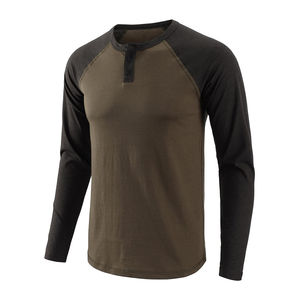 T-shirt Raglan à manches longues pour couleur coton Logo personnalisé Fabricant d'usine OEM Fourniture de vêtements Vente en gros de haute qualité personnalisé - Product Image 5