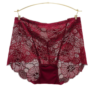 2025 Customizable New Logo Solid Woman <b>Panties</b> Mid Rise Seamless Lace Plus Size Hipster <b>Ladies</b> Nylon Material Butt Lifting - Product Image 2