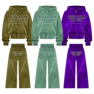 Custom Rhinestone <b>Hoodies</b> - Oversized Winter Streetwear Sweatshirt Heavyweight Personalized Logo Blank Tee - Product Image 4