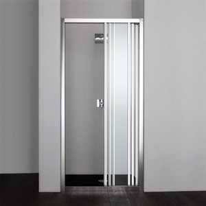 Porte de douche encastrée de 80 cm avec trois portes transparentes et fermeture coulissante Star – Articles de bain et toilettes - Product Image 3