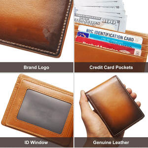 Nueva Cartera de Cuero de Venta en Línea, Nueva Cartera de Cuero Personalizada con Logotipo Ajustable, Cartera de Cuero Grabada Personalizada - Product Image 3