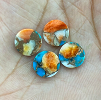 Cabochon en nacre naturelle, turquoise cuivrée et œil de chat poli, 3mm-30mm, pour la fabrication de bijoux, vente en gros, bagues et bracelets